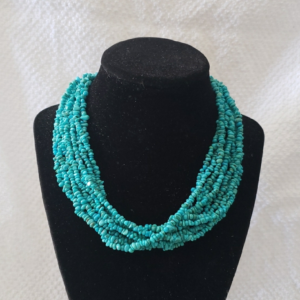 Turquoise Beaded Necklace.                  Never Worn